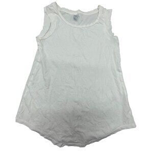 alternative sleeveless sheer shirt white cotton athletic size small READ